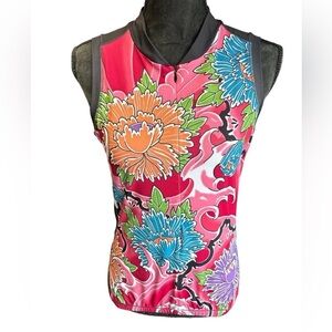 Women's Yellowman Ymx Sleeveless Cycling Jersey with 3 Back‎ Pockets Size Small